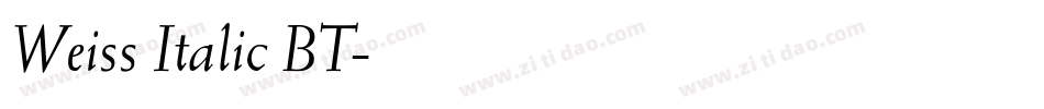 Weiss Italic BT字体转换